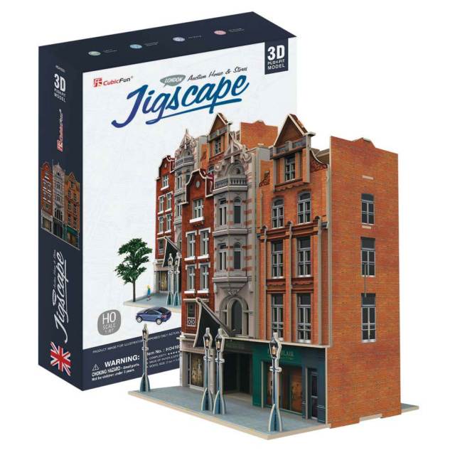 3D puzzle: Auction House & Stores (UK) CubicFun 3d híres épület makett