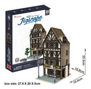 3D puzzle: Tudor Restaurant (UK) CubicFun 3d híres épület makett