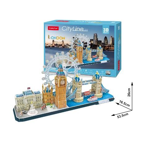 3D puzzle: CityLine London CubicFun 3D híres épület makettek